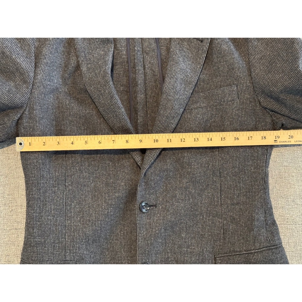 Brooks Brothers 1818 Regent Blazer 42R Grey Wool Cashmere Micro Check Sport Coat - Picture 6 of 8